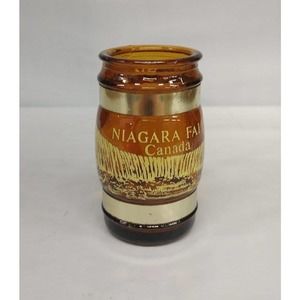 Vintage Siesta Ware Brown Glass Mug Barrel MINI 2.5" Mug With Wood Handle